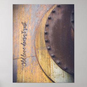 Rusty metal-object poster