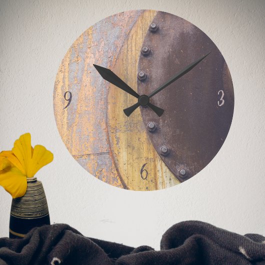 Rusty metal-object ronde klok