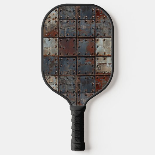 Rusty Metal Pickleball Paddle (Voorkant)
