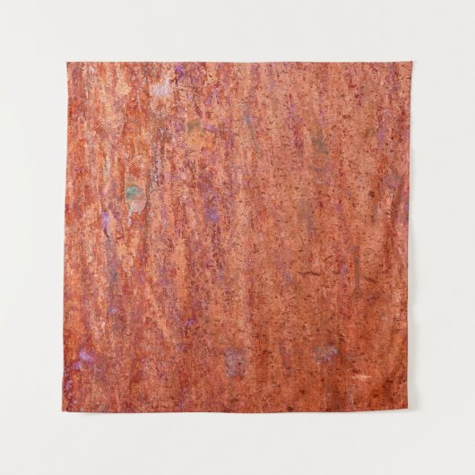 Rusty metal plate etched by corrosionabstract, wandkleed (Voorkant)