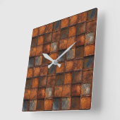 Rusty Metal Wall Clock Vierkante Klok (Hoek)