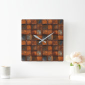 Rusty Metal Wall Clock Vierkante Klok (Huis)