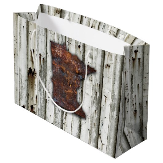 Rusty Minnesota Shape Groot Cadeauzakje (Achterkant Gekanteld)