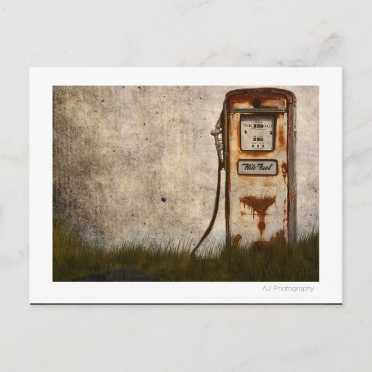 Rusty Old Antiek-gaspomp Briefkaart (Voorkant)