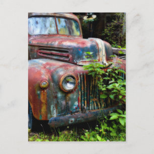 Rusty Old Antiek Truck Briefkaart