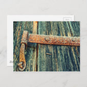 Rusty Old Barn door Butt Hinge Briefkaart (Voorkant / Achterkant)