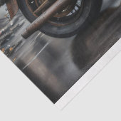 Rusty old bike v1 post-apocallyptic Tissue paper Tissuepapier (Detail)