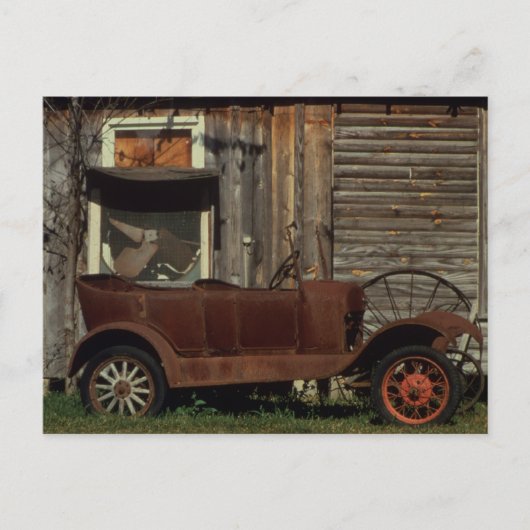 Rusty Old Car -  Briefkaart (Voorkant)
