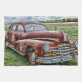 Rusty Old Classic Car  Automobile Theedoek (Horizontaal)