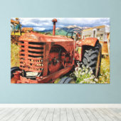 Rusty Old  Tractor Canvas Afdruk (Insitu (Houten vloer))