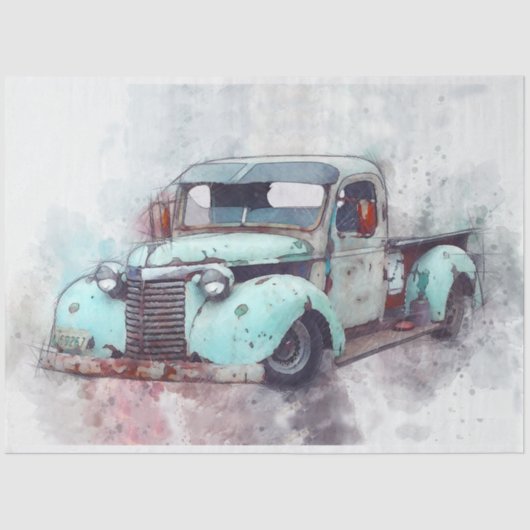 Rusty Old Truck 20x30-decoupage Tissuepapier (Voorkant)