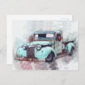 Rusty Old Truck Briefkaart (Voorkant / Achterkant)