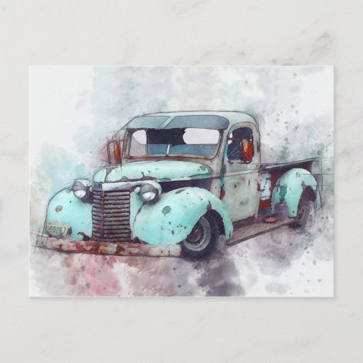 Rusty Old Truck Briefkaart (Voorkant)