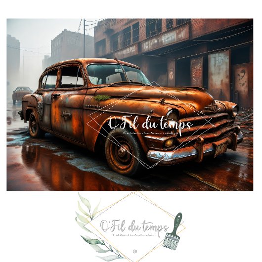 Rusty old want no3 post-apocallyptic Tissue paper Tissuepapier