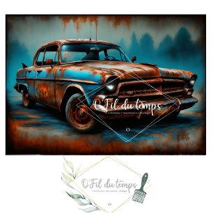 Rusty old, want post-apocallyptic Tissue paper Tissuepapier
