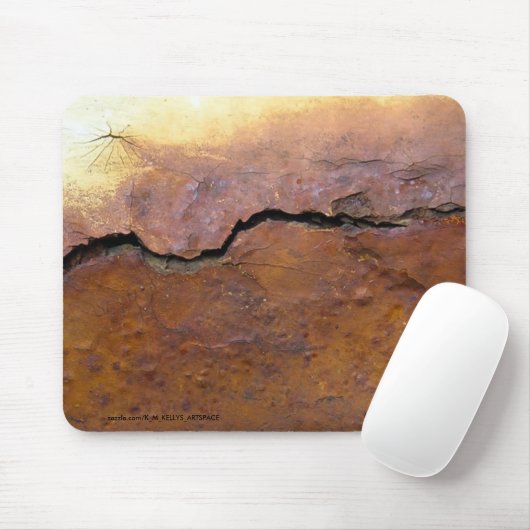 RUSTY OUD MOUSEPAD. MUISMAT (Met muis)