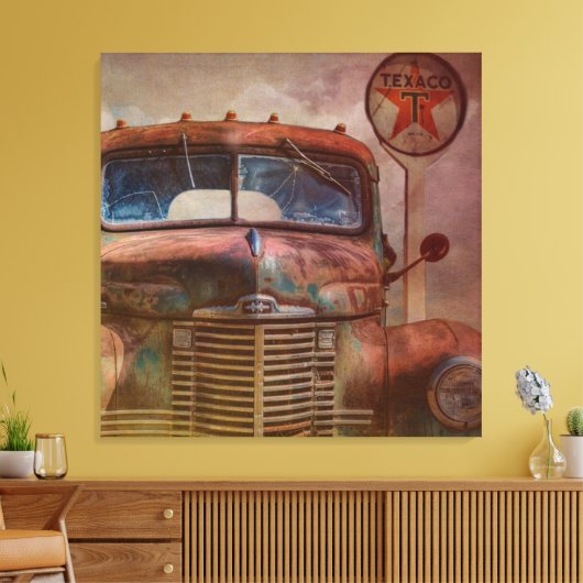 Rusty oude Antiek auto Canvas Afdruk (Insitu (Woonkamer))