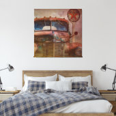 Rusty oude Antiek auto Canvas Afdruk (Insitu (Slaapkamer))