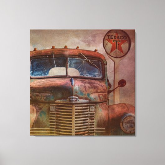 Rusty oude Antiek auto Canvas Afdruk (Voorkant)