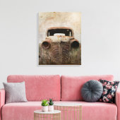 Rusty oude Antiek auto Canvas Afdruk (Insitu (Woonkamer))