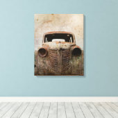 Rusty oude Antiek auto Canvas Afdruk (Insitu (Houten vloer))