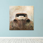 Rusty oude Antiek auto Canvas Afdruk (Insitu (Houten vloer))