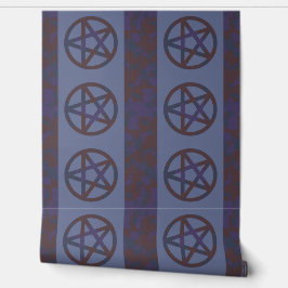 Rusty Pentagram Wallpaper Rand Blauw Behang