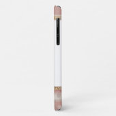 Rusty Pink & White Flowered Border Case-Mate iPhone Case (Achterkant/links)