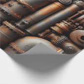 Rusty Pipes Wrapping Paper Cadeaupapier (Hoek)