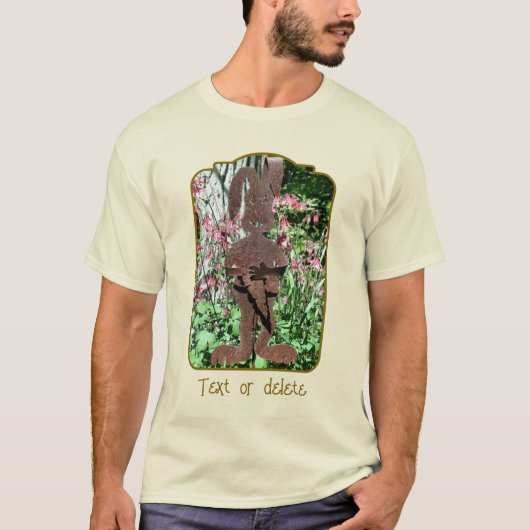 Rusty Rabbit Columbine Flower Garden Personalized T-shirt (Voorkant)