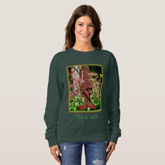 Rusty Rabbit Columbine Flower Garden Persoonlijk Trui (Voorkant volledig)