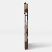 Rusty Red and Dark Olive Camo abstract iPhone Hoesje (Linkerkant)