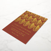 Rusty red Art Deco goudFolie Uitnodiging (Gedraaid)