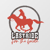 Rusty Red, laatste ride voor de bruid Raamsticker (Vel)