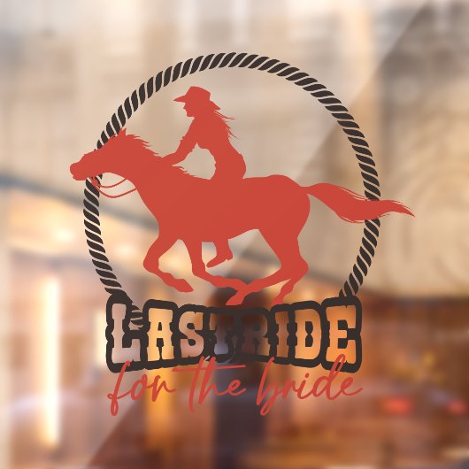 Rusty Red, laatste ride voor de bruid Raamsticker (Vel 2)