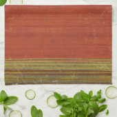 Rusty Red Muted Stripes Tea Towel Kitchen Towel Theedoek (Gevouwen)