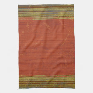 Rusty Red Muted Stripes Tea Towel Kitchen Towel Theedoek