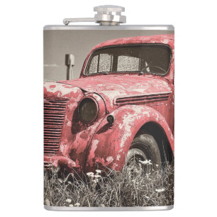  Rusty Red Truck Flask Heupfles