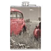 Rusty Red Truck Flask Heupfles (Achterkant)