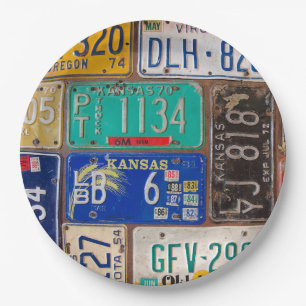 Rusty Retro License Bord Collectie