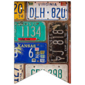 Rusty Retro Licentie Bord Verjaardag Vlaggetjes (Eerste vlag)