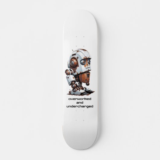 Rusty Robot: Overwerkt en Onderbelast Skateboard (Voorkant)