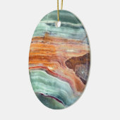 Rusty Sagey Minty Quartz Keramisch Ornament (Links)