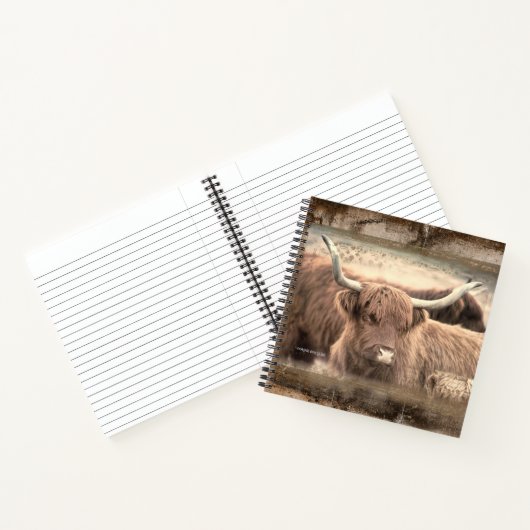Rusty Scottish Highlander Notebook Journal (Intérieur)