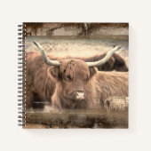 Rusty Scottish Highlander Notebook Journal (Devant)