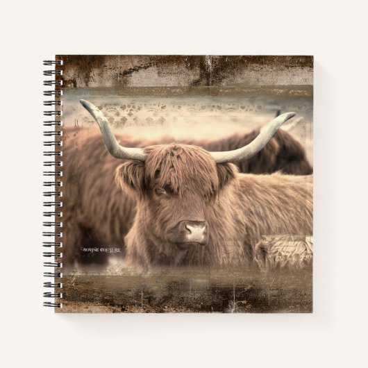 Rusty Scottish Highlander Notebook Journal (Devant)