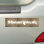 Rusty Scratched Metal, Steampunk Bumpersticker (Op auto)