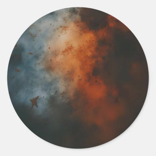 Rusty Spaces Ronde Sticker (Voorkant)