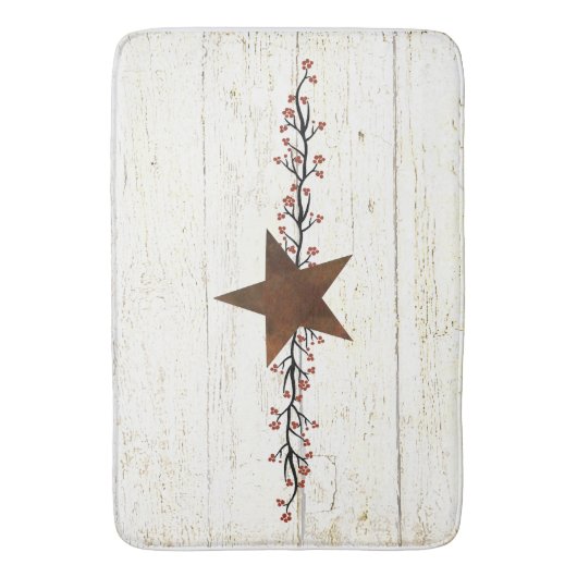 Rusty star en bessen badmat (Voorkant Verticaal)