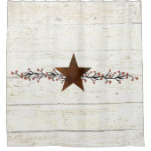 Rusty star en bessen douchegordijn (Voorkant)